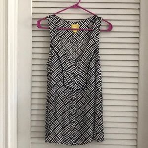 White & Navy Tank Top